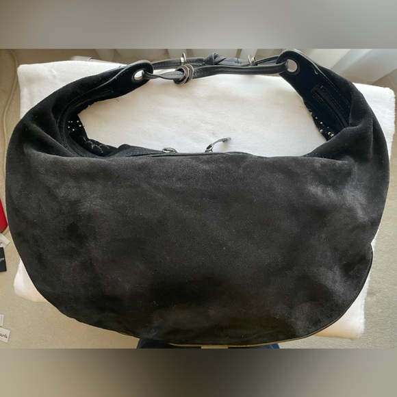 EUC COUTURE DONALD PLINER HANDBAG. Black with silver colored studding. - Picture 2 of 7